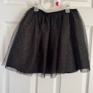 Cat & Jack Black Mini Skirt with Gold Sparkle